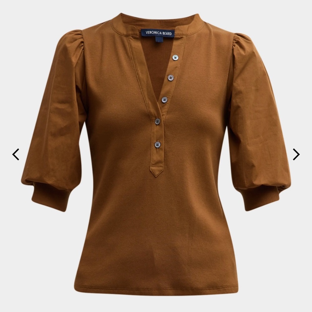 Veronica Beard Coralee Top in Ochre size Small - worn once!